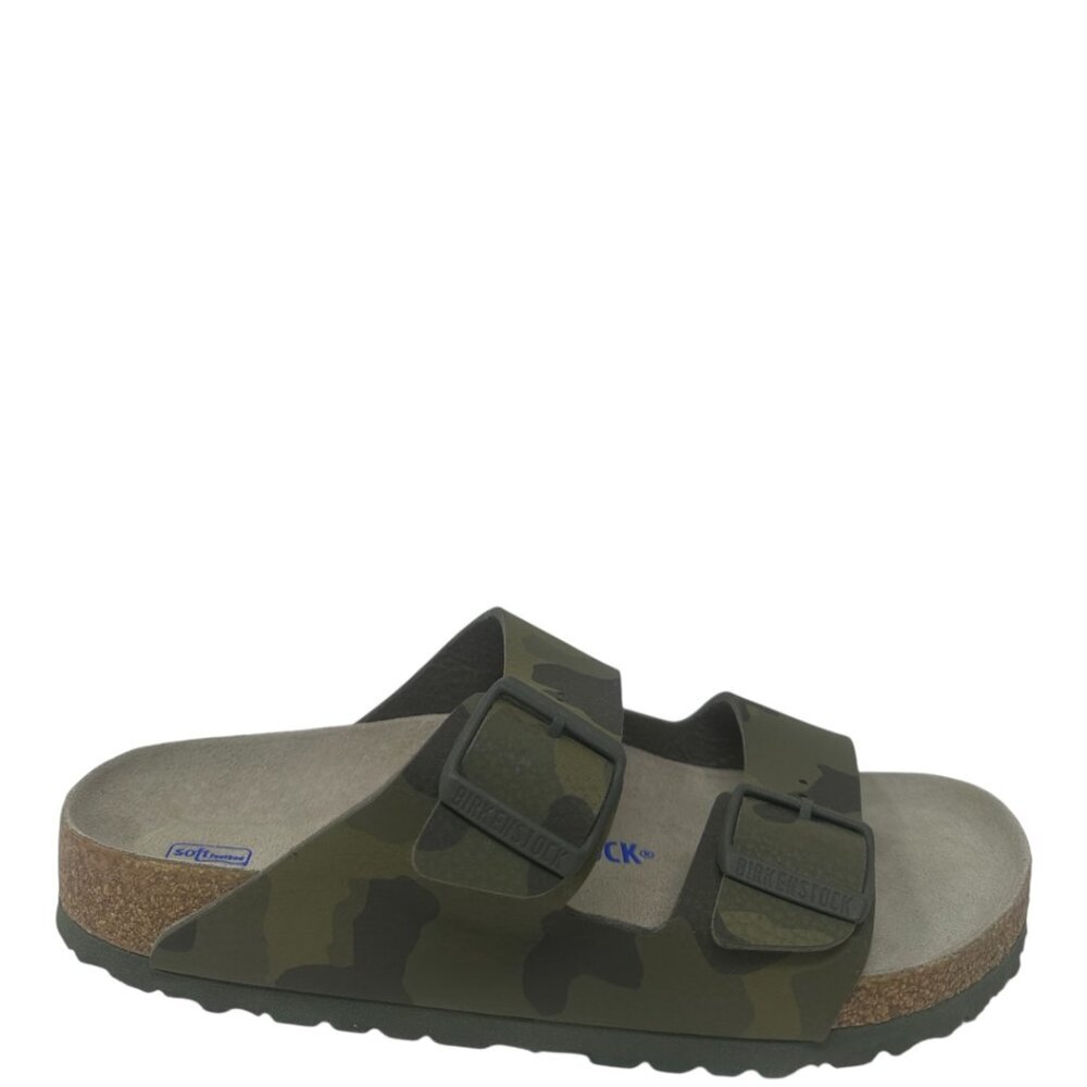 New Birkenstock Arizona Soft Footbed Birko-Flor Desert Storm Camo Green Clogs 9 - Picture 9 of 9